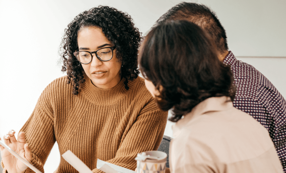 Meeting with a financial advisor